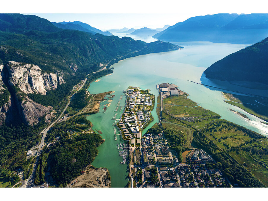 Squamish Oceanfront - aerial render 2