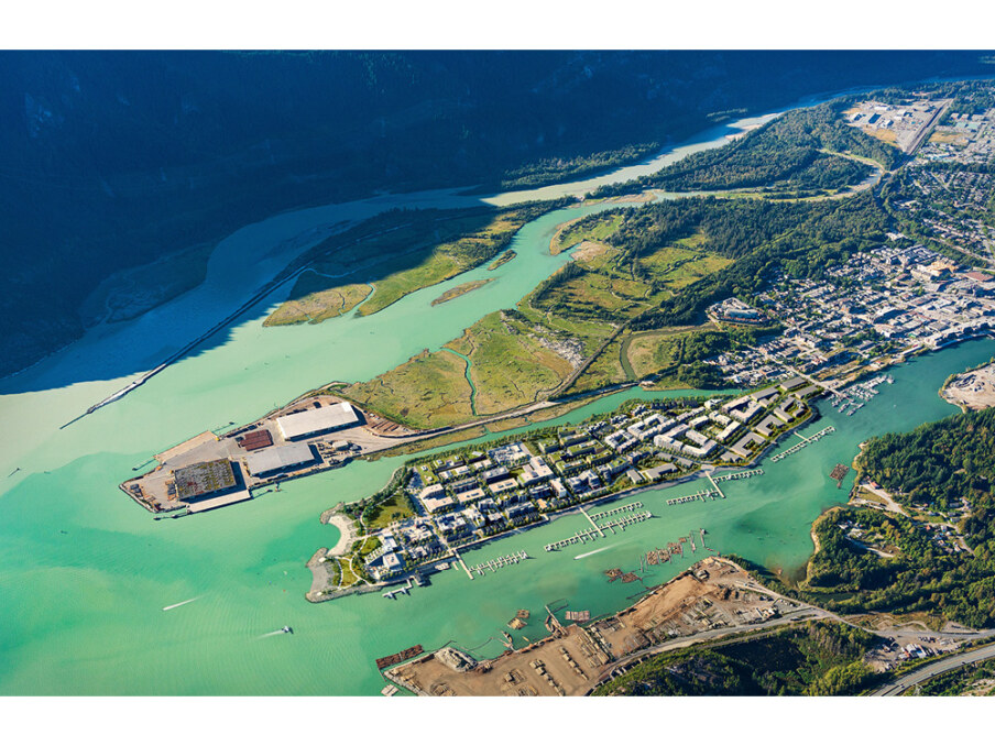 Squamish Oceanfront - aerial render 1