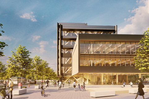 Squamish Civic Centre Plaza view