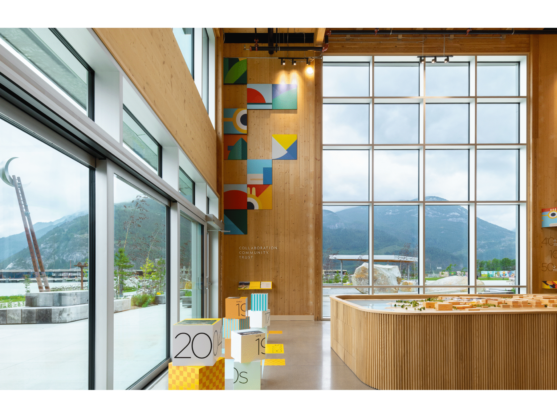 Oceanfront Squamish Presentation Centre - main gathering space