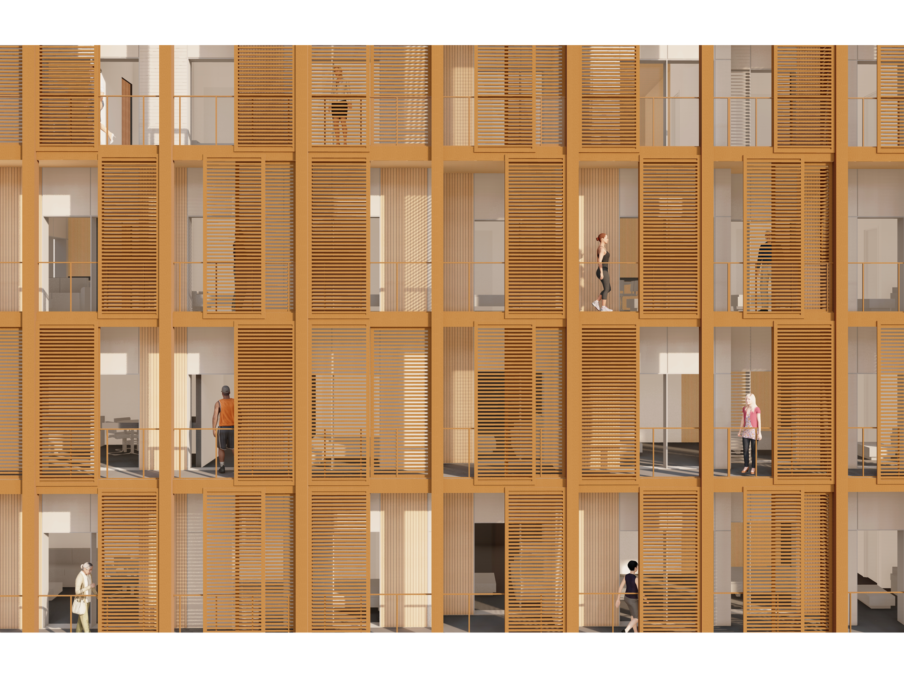 E18th_mass timber - elevation detail
