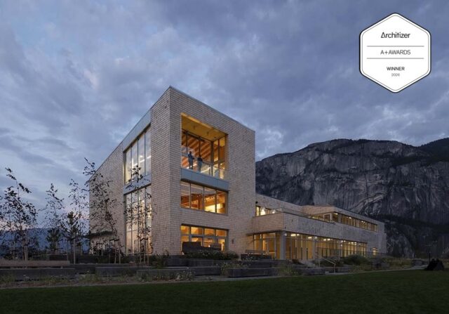 Oceanfront Squamish slide - evening Architizer Award Winner