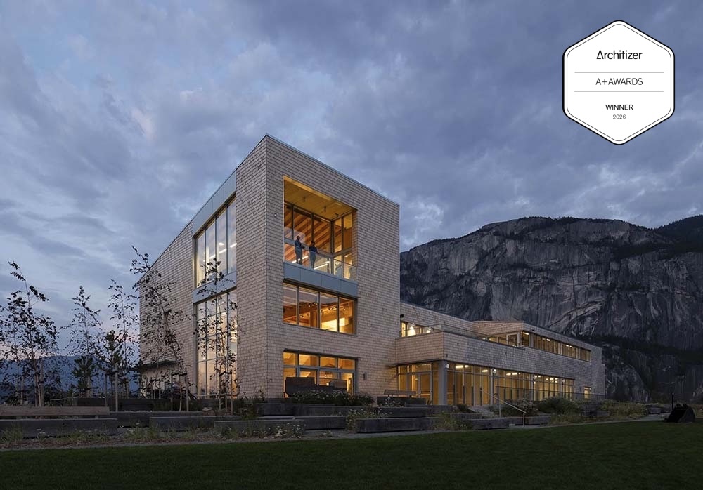 Oceanfront Squamish slide - evening Architizer Award Winner